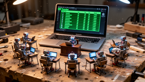 Local bot minions sitting in their school desks, ready to take on my coding challenge.